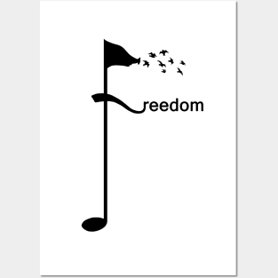 Music is freedom Posters and Art